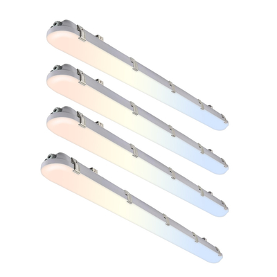 IP66 ETL FCC 15W-100W Ατμοστεγνητικό Φως Led Flat Tri-Proof Batten Για Αποθήκη Τροφίμων Φαρμακείο Ψυχρή Αποθήκευση