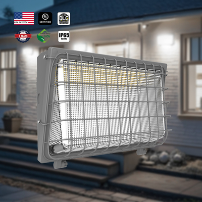 Αμβλύσιμο 3CCT ρυθμιζόμενο LED Wall Pack Light με αισθητήρα κίνησης μικροκυμάτων Φωτοκύτταρο IP65